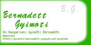 bernadett gyimoti business card
