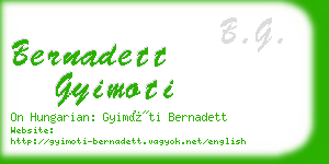 bernadett gyimoti business card